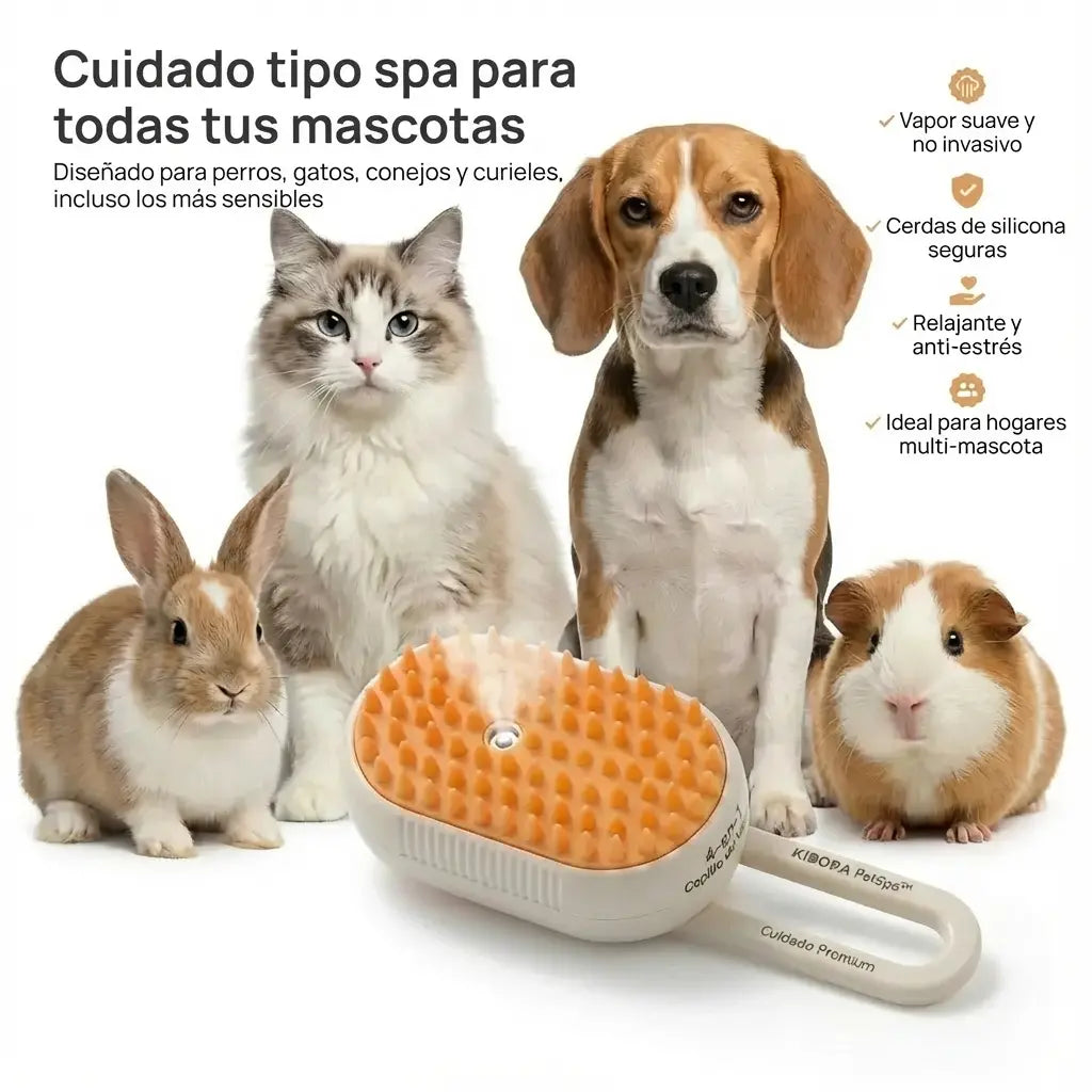 Kibora PetSpa™ Cepillo de Vapor Para Mascotas.
