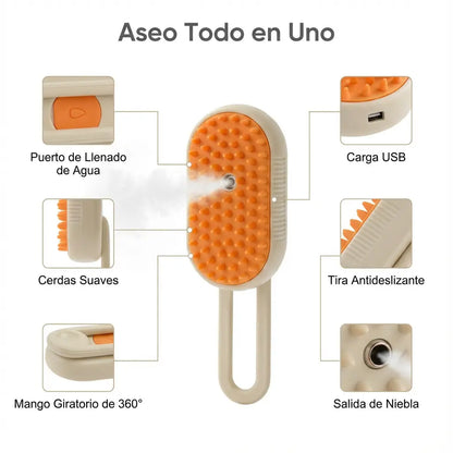 Kibora PetSpa™ Cepillo de Vapor Para Mascotas.
